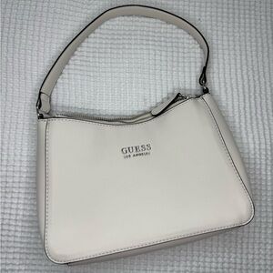 GUESS white shoulder purse